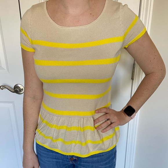 LOFT Short Sleeved Peplum Sweater - Picture 4 of 5